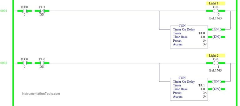 PLC Programming To Control Lights In A Sequence