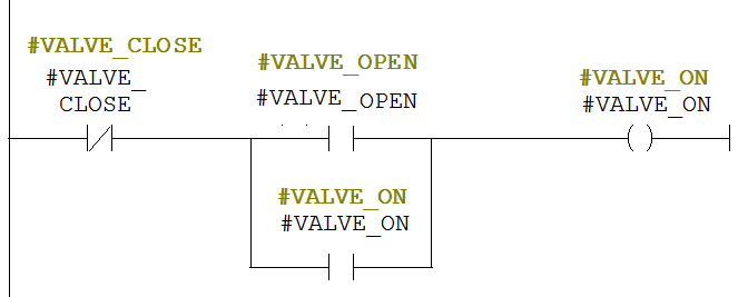 Valve Open Ladder Logic