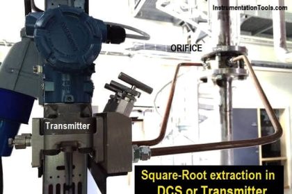 Square-Root extraction in DCS or Transmitter