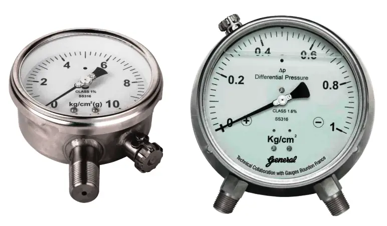 Pressure Gauges with Zero Adjustment