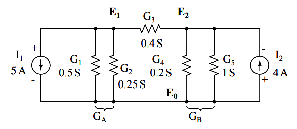 Application of the node voltage analysis