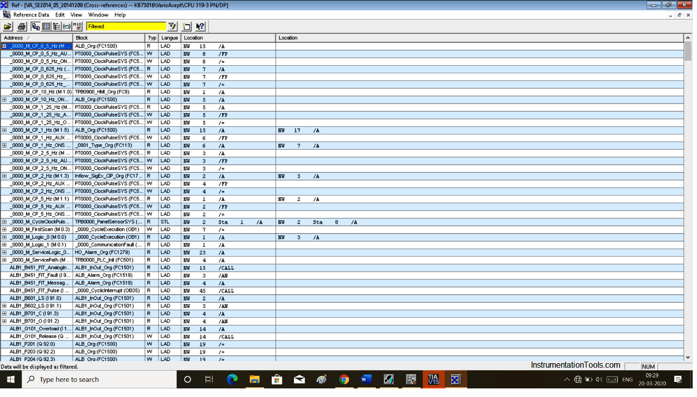 Cross Reference in Siemens PLC