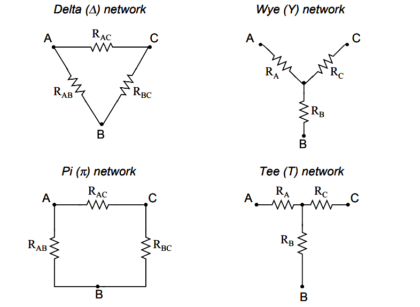 Delta to Wye and Wye to Delta Conversions Formula