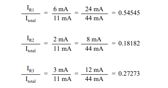 Formula of Current Divider Circuits