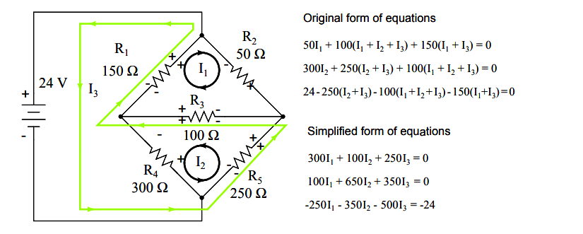 Mesh Current Analysis Example