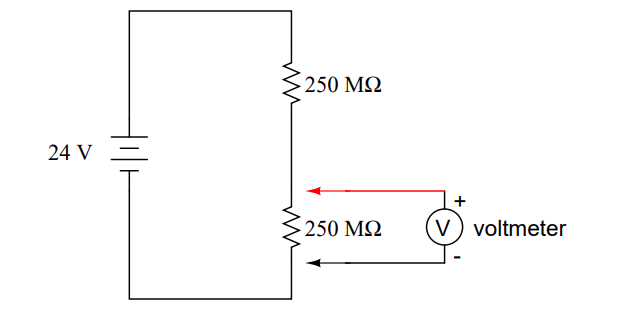 No voltmeter connected to the circuit