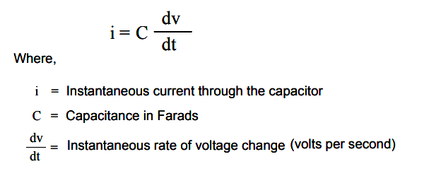 Ohm’s Law for a capacitor