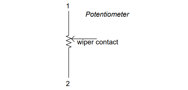 Potentiometer wiper contact
