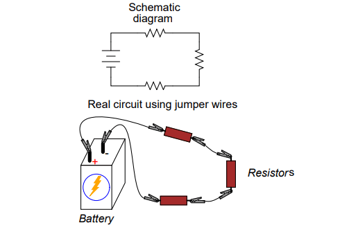Resistor Circuit with Jumper Wires