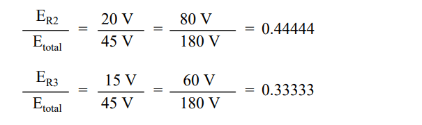 Voltage Divider drop ratios