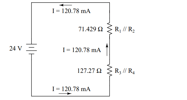 equivalent circuit drawing current direction