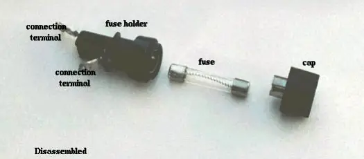 fuse in an insulating housing