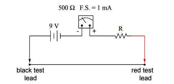 ohmmeter design circuit