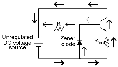 Common collector application: voltage regulator.