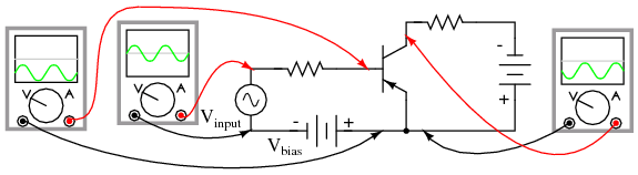 PNP version of common emitter amplifier.