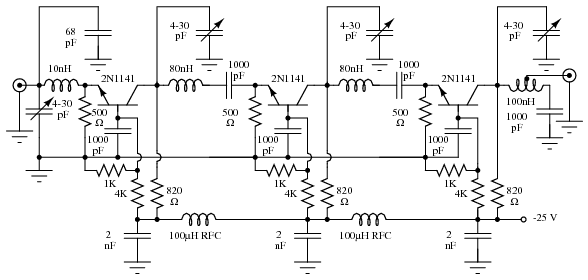 Class A common-base small-signal high gain amplifier