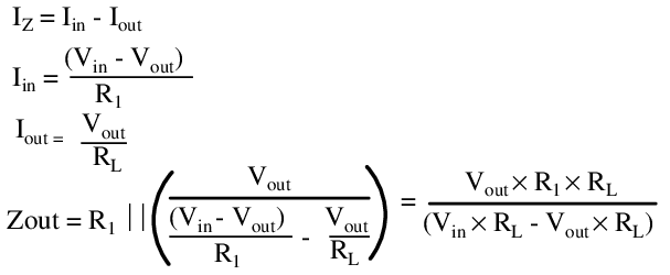 Zener Diode Output Impedance