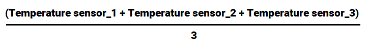 Average of 3 Temperature Sensors