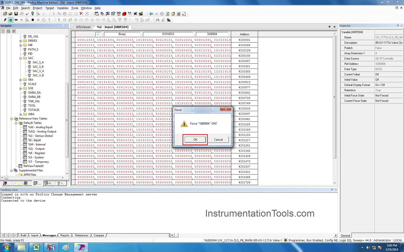 Force ON Digital Inputs