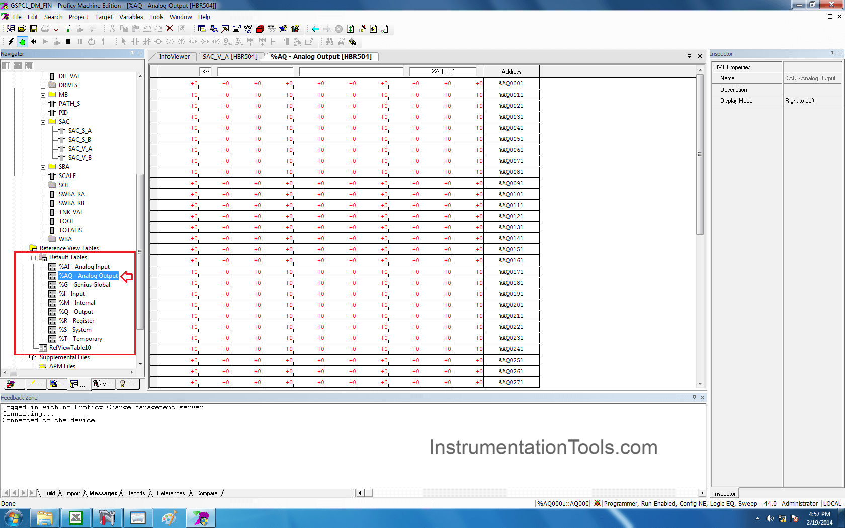 Reference View Tables in GE PLC