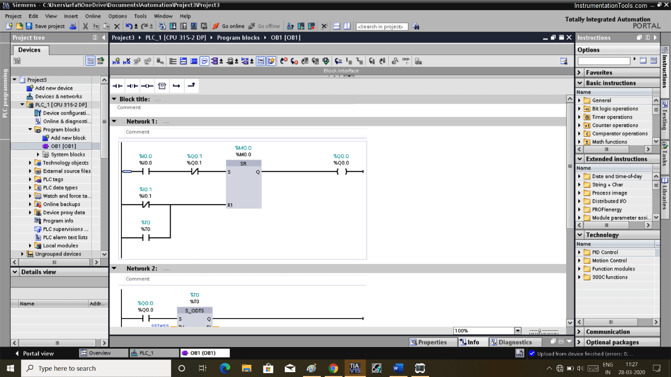 PLC Program Upload