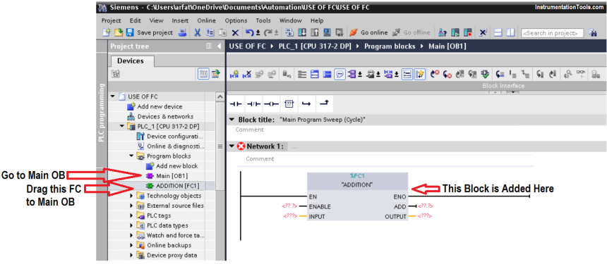 Siemens PLC Programming OBs in Siemens TIA Portal