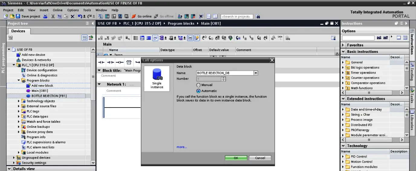 siemens function block programming