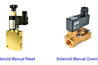 Compare Solenoid Valve Manual reset and Manual Override