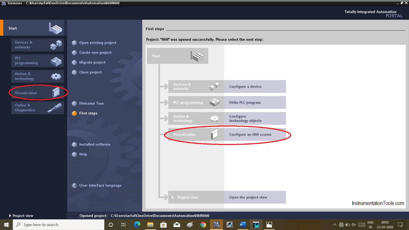 Configure an HMI Screen