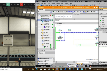 Communication between Factory IO and Siemens Tia Portal