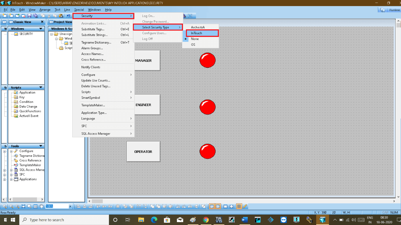 InTouch SCADA Password Protection