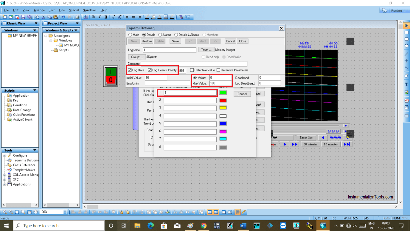 InTouch Scada Tag Assign