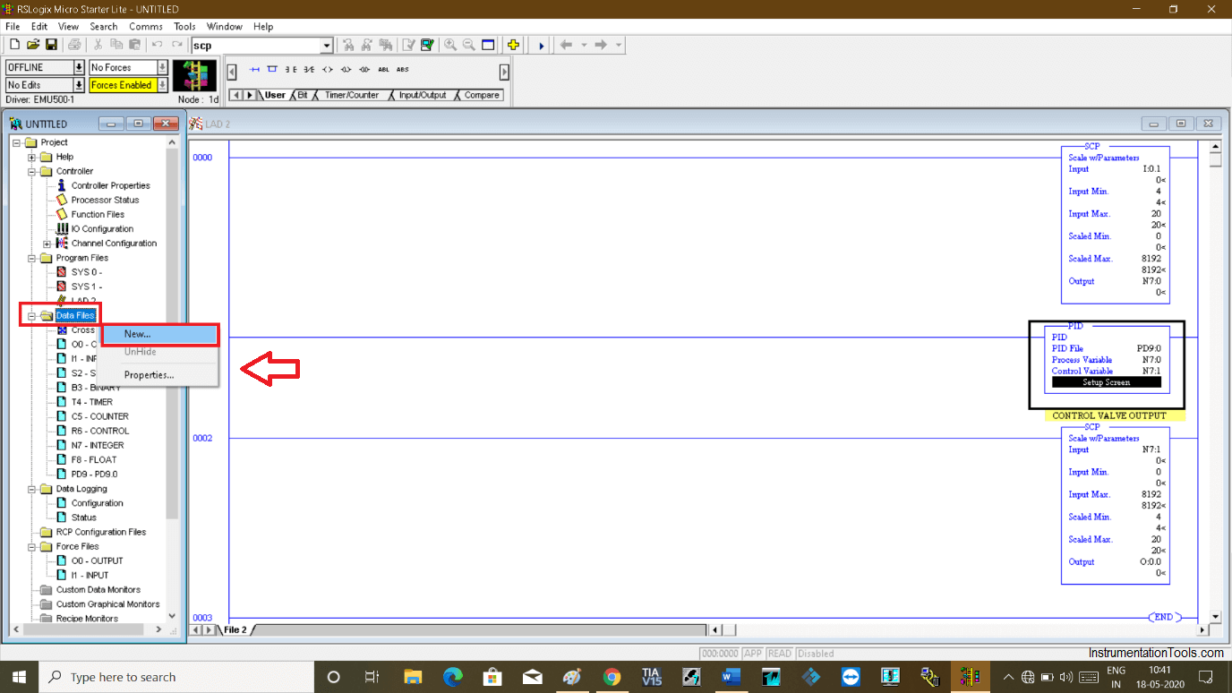 PID Programming Using RSLogix 500