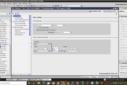 PID parameters