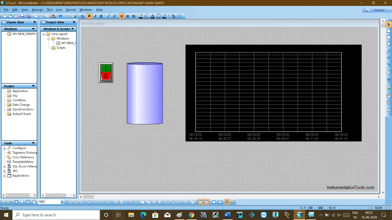 SCADA real-time graph