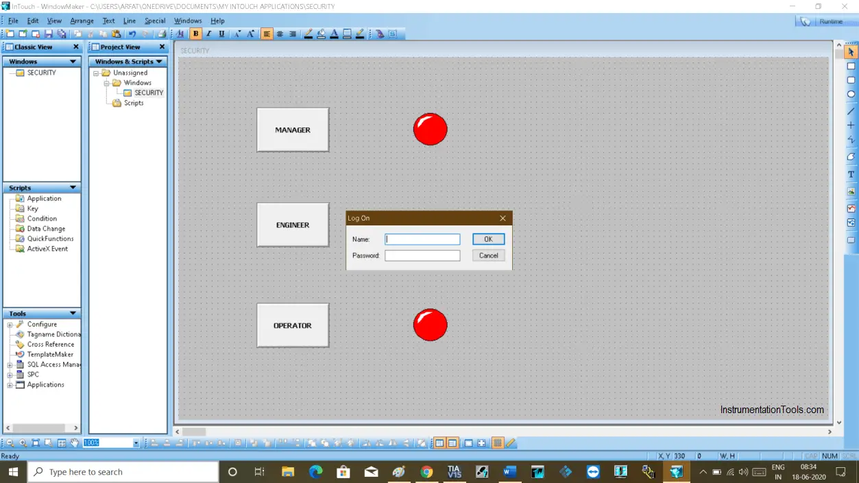 Scada Username and Password