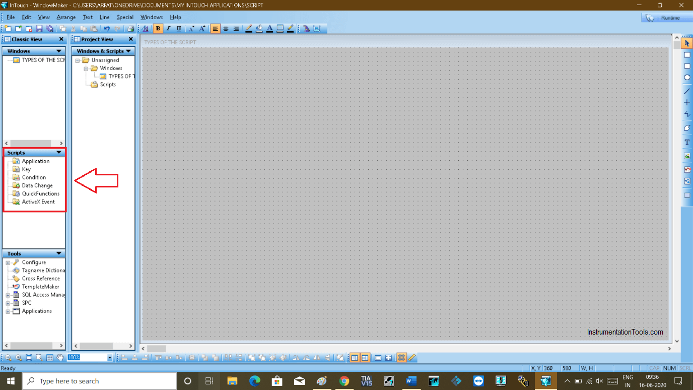 Types of Script in Intouch Scada