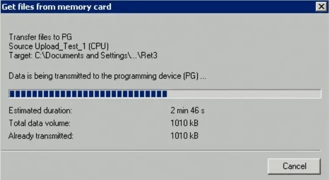 Get PLC Files from Memory Card