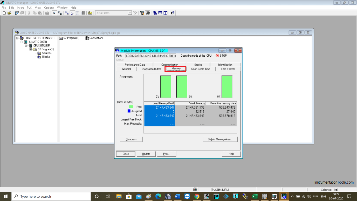 PLC Load Memory