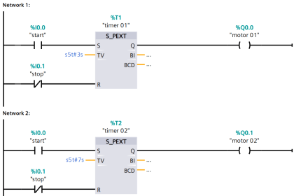 Shutdown Motors in Timed Operation PLC Program