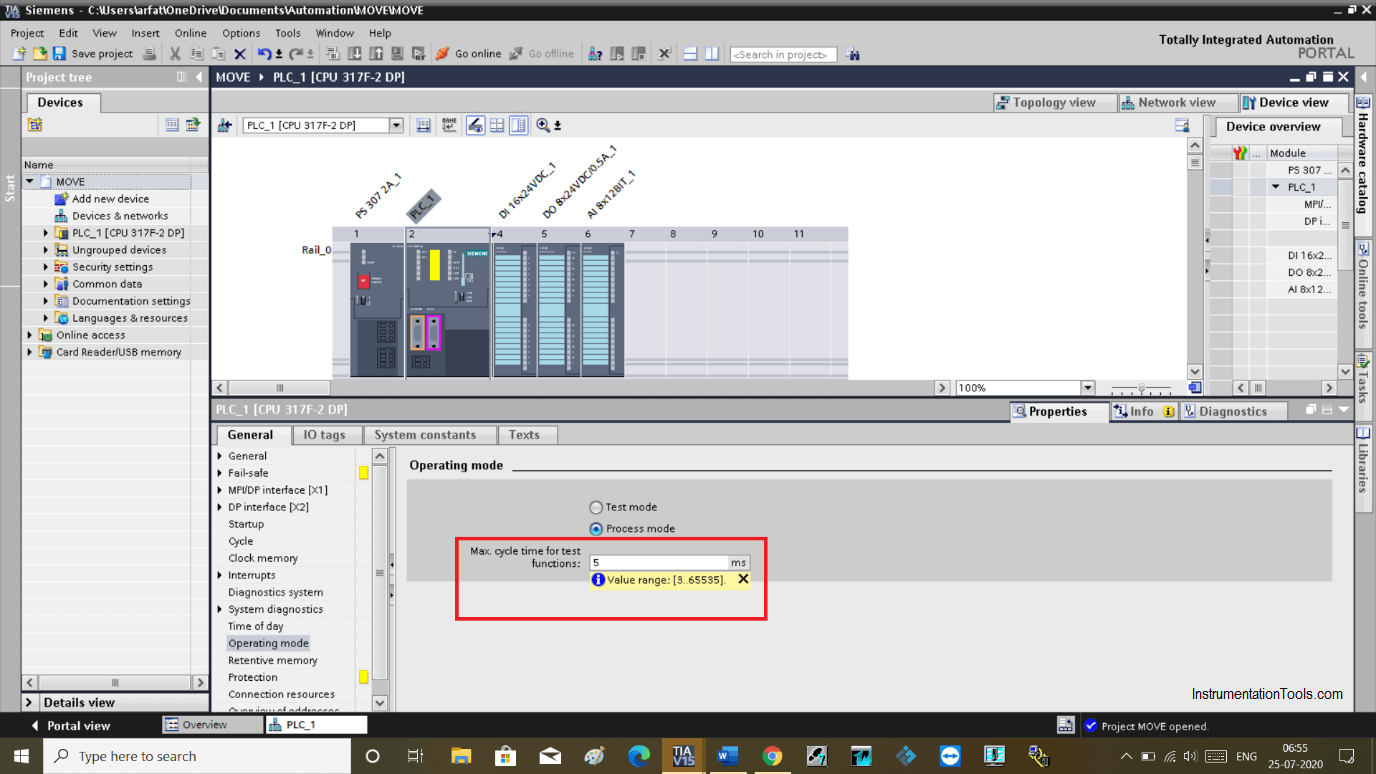 Siemens Process Mode