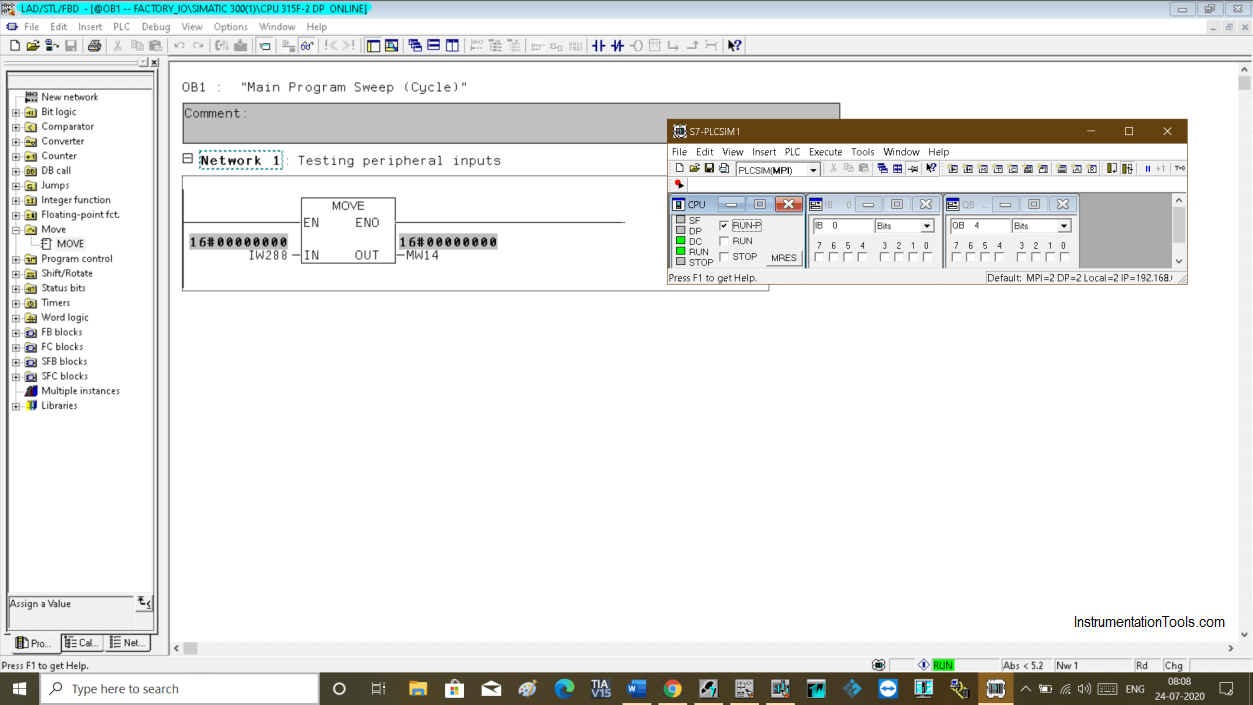 Siemens S7 PLC Simulator