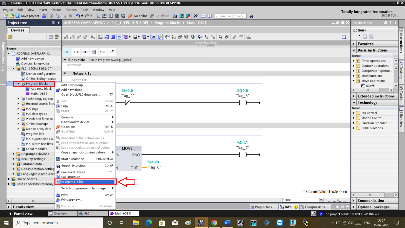 Assignment List Siemens