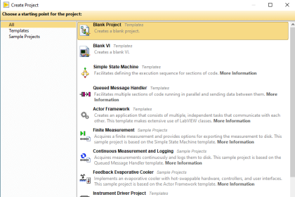 Create a Project in LabVIEW