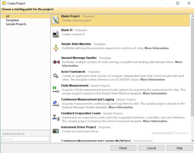 Create a Project in LabVIEW