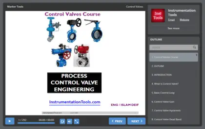 Free Online Control Valves Course
