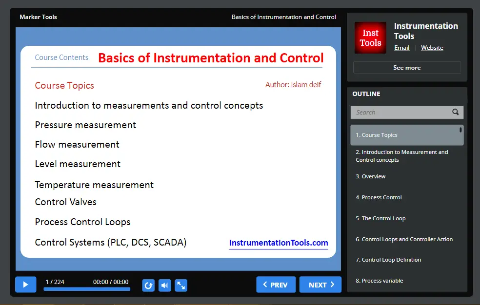 Free Instrumentation Course