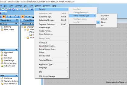 Select Security type Intouch