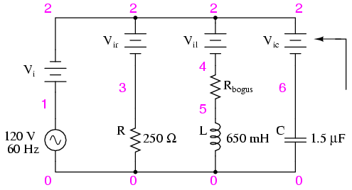 Parallel R L and C