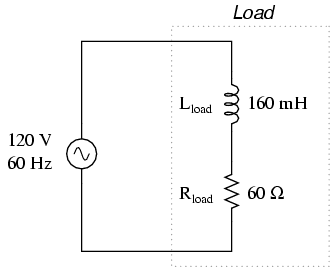 AC circuit with a Resistive and Purely Reactive load